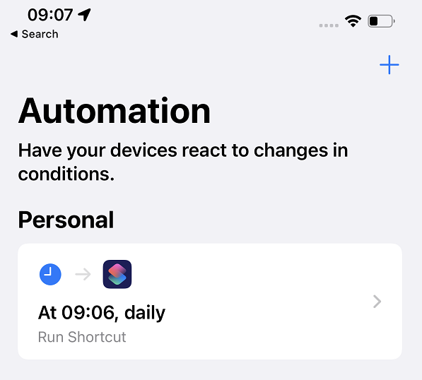 Configuración y automatización de accesos directos de Apple
